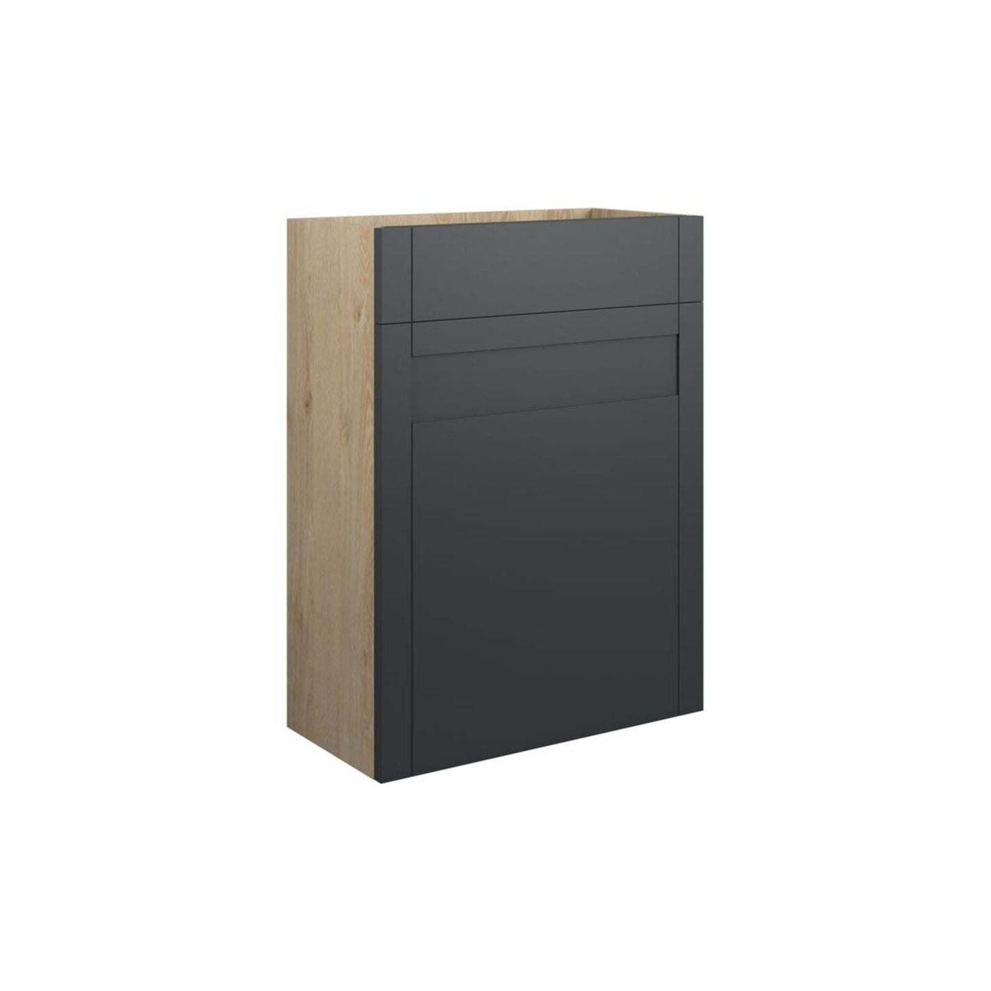 Arvela 600mm Standard WC Unit - Matt Graphite Grey (Oak Cab)