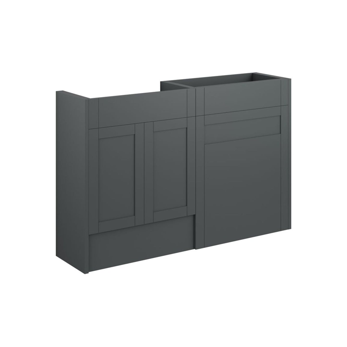 Arvela 1236mm Standard Basin & WC Unit Pack - Matt Graphite Grey (Oak Cab)
