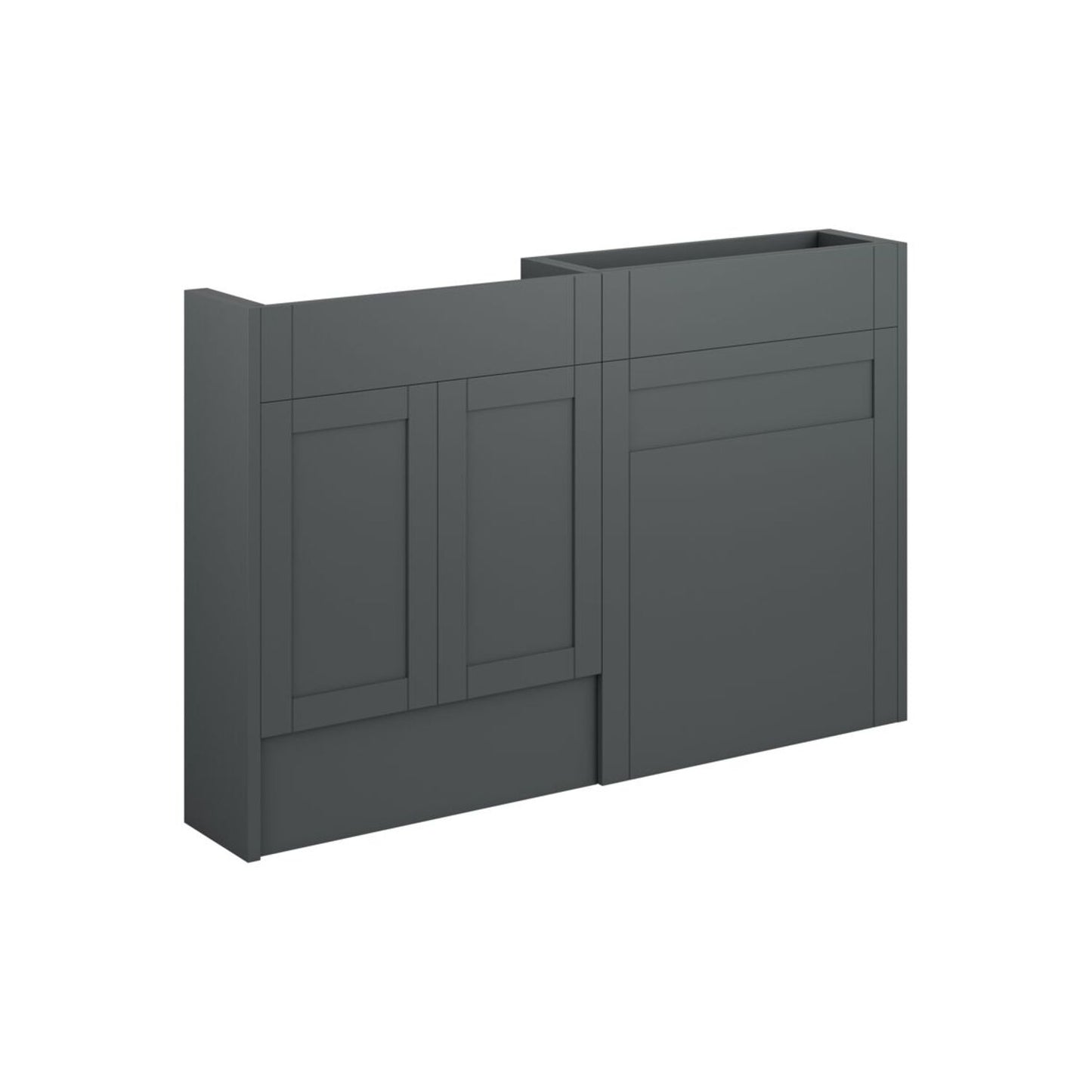 Arvela 1236mm Slim Basin & WC Unit Pack - Matt Graphite Grey (Oak Cab)