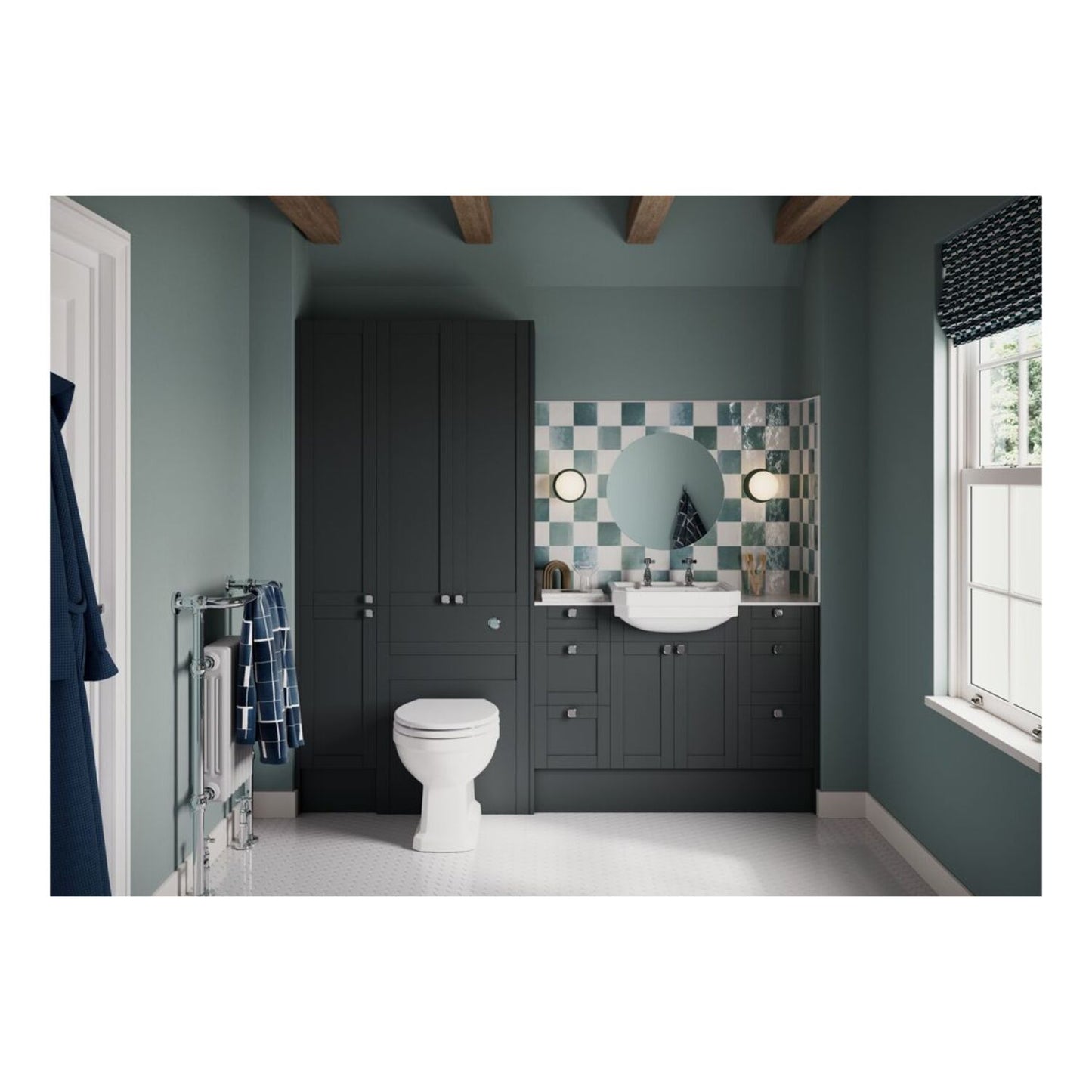 Arvela Standard Depth End Panel - Matt Graphite Grey