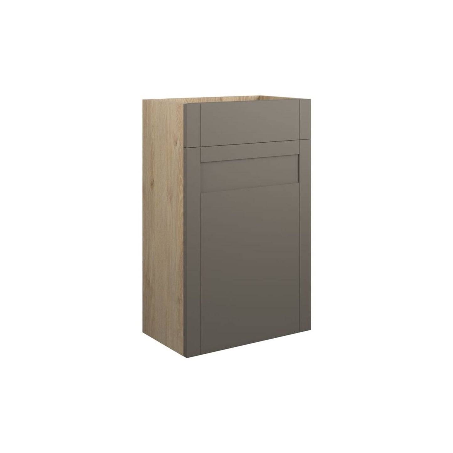 Arvela 500mm Standard WC Unit - Matt Stone (Oak Cab)