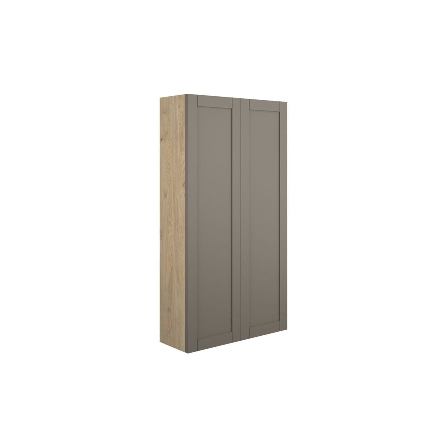Arvela 600mm Slim 2 Door Storage Unit - Matt Stone (Oak Cab)