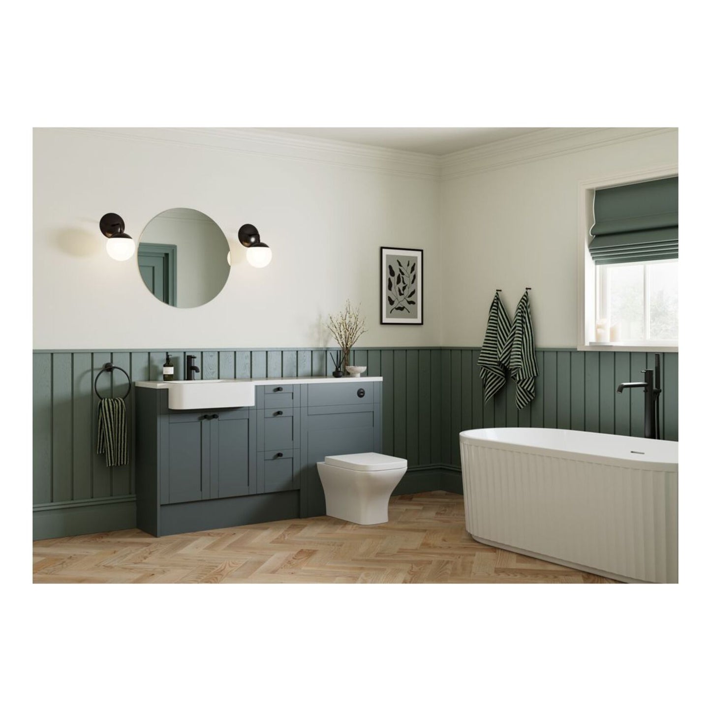 Arvela 300mm Standard 3 Drawer Unit - Matt Green Camo (Grey Cab)
