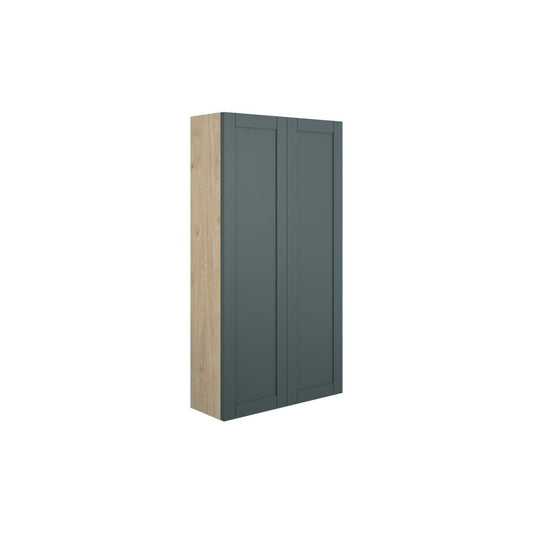 Arvela 600mm Slim 2 Door Storage Unit - Matt Green Camo (Oak Cab)