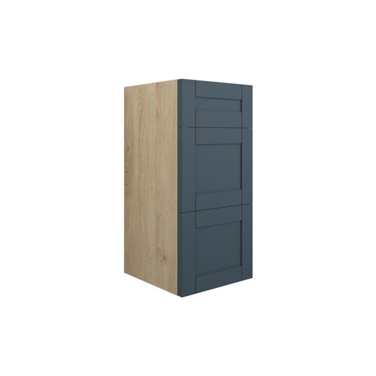Arvela 300mm Standard 3 Drawer Unit - Matt Arley Blue (Oak Cab)