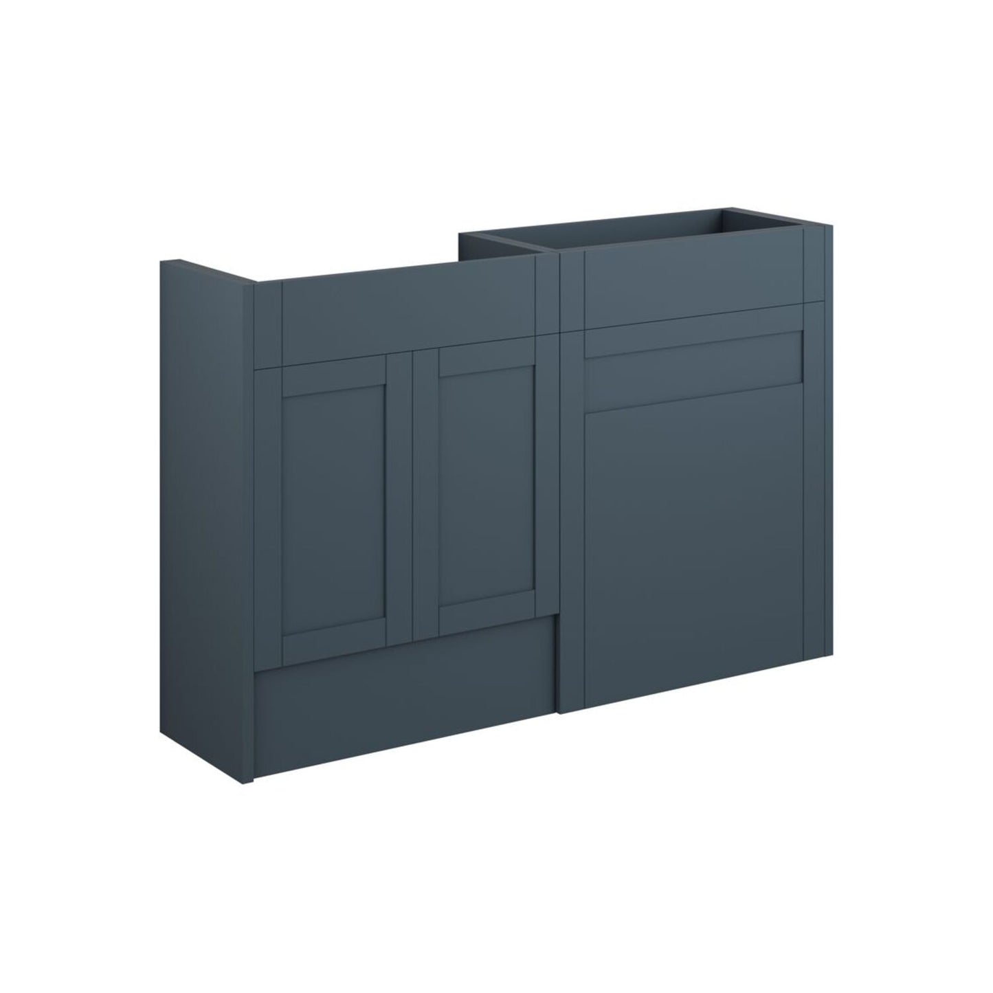 Arvela 1236mm Standard Basin & WC Unit Pack - Matt Arley Blue (Grey Cab)