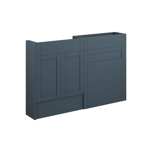 Arvela 1236mm Slim Basin & WC Unit Pack - Matt Arley Blue (Oak Cab)
