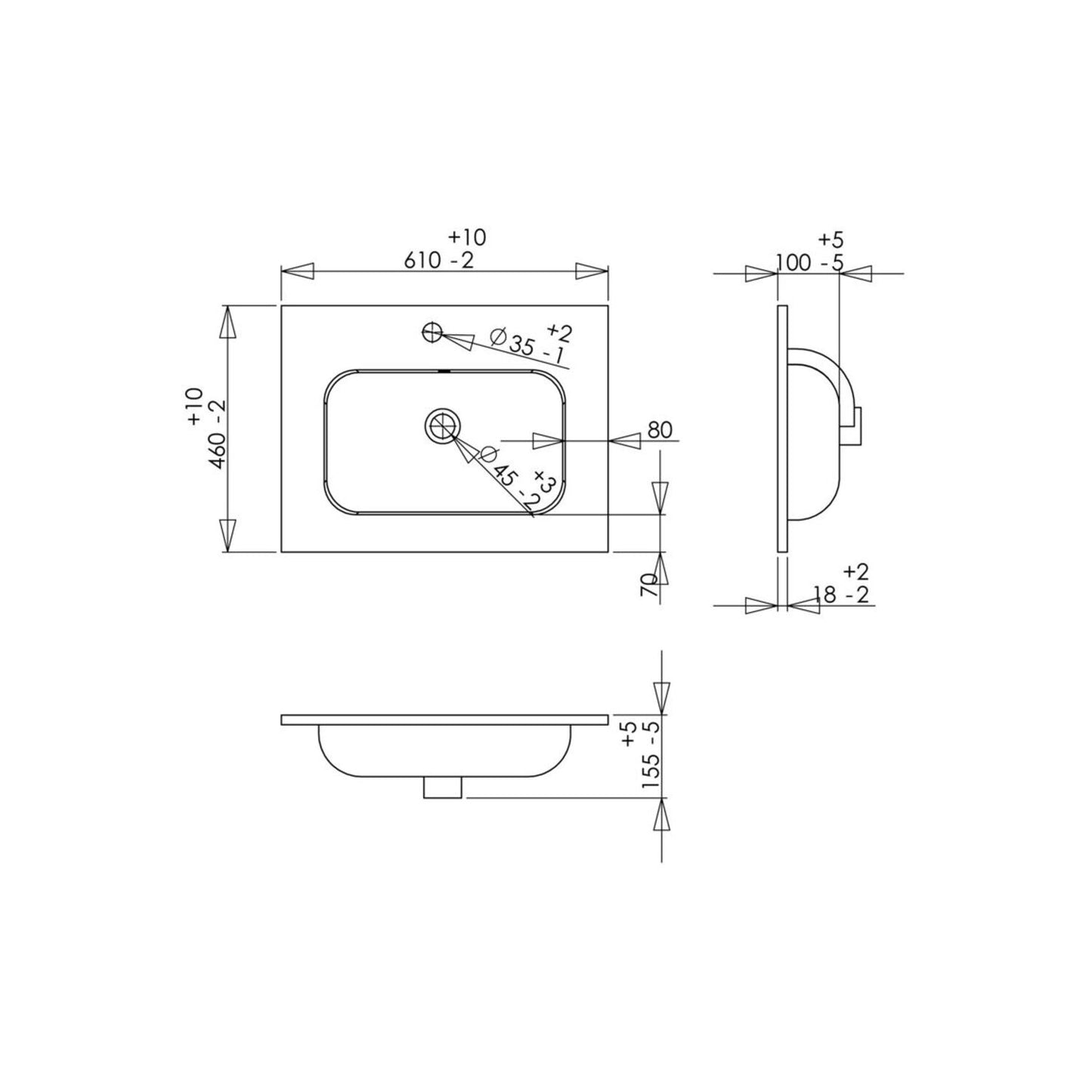Tavira 1210mm Wall Hung 4 Drawer Basin Unit & 2 Tap Hole Basin - Matt Deep Blue