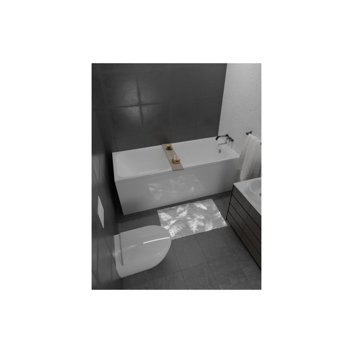 Ovelis Round Single End Thin Edge 0 Tap Hole Bath 1700X700mm