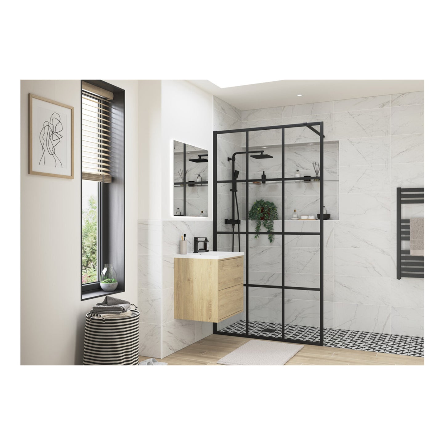 Nuvata Framed Wetroom Panel