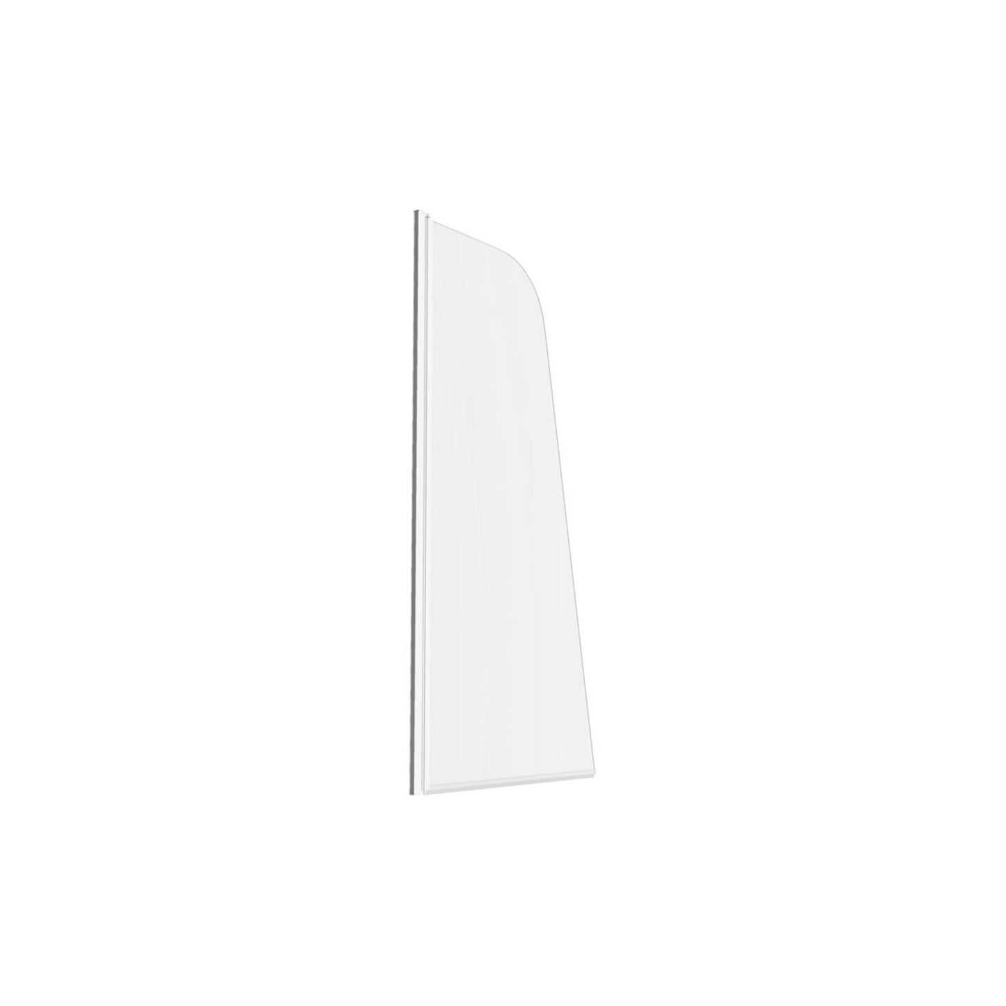 Sail Bath Screen (6mm) 800X1400mm - Chrome