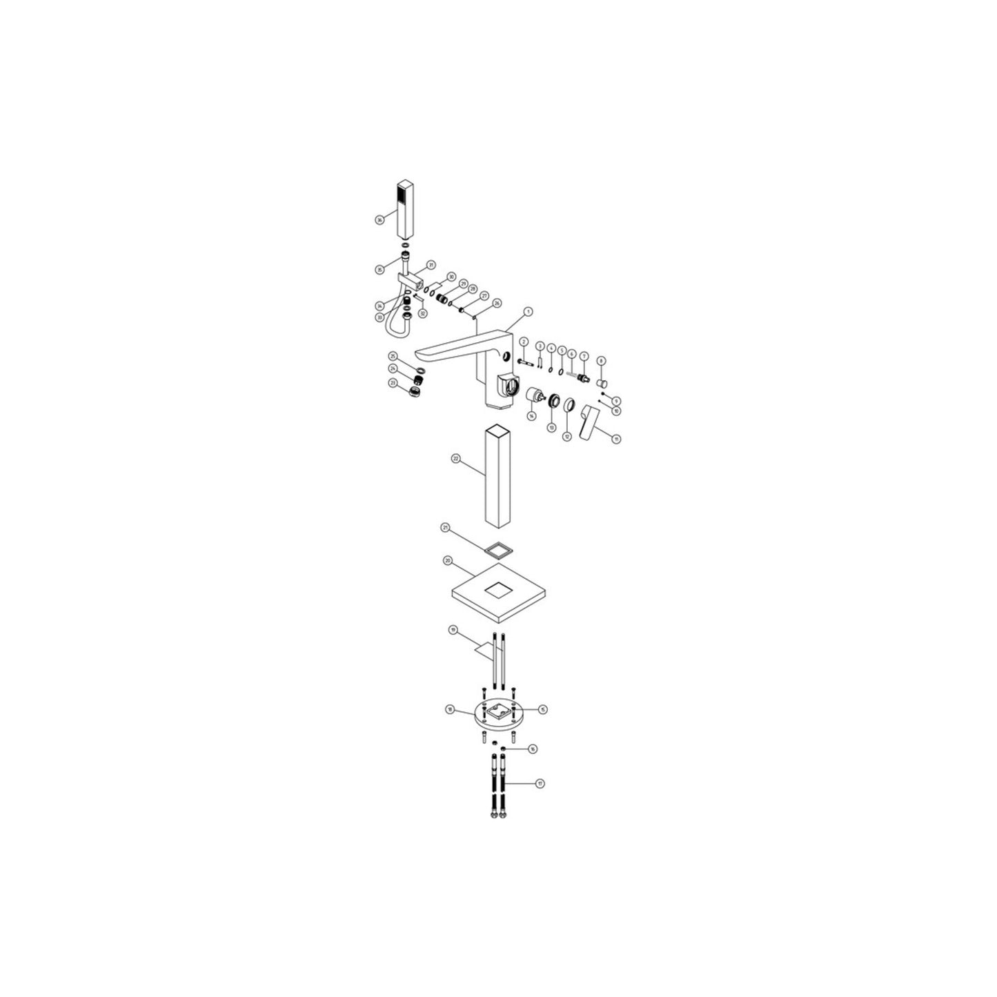 Dorell Floor Standing Bath/Shower Mixer