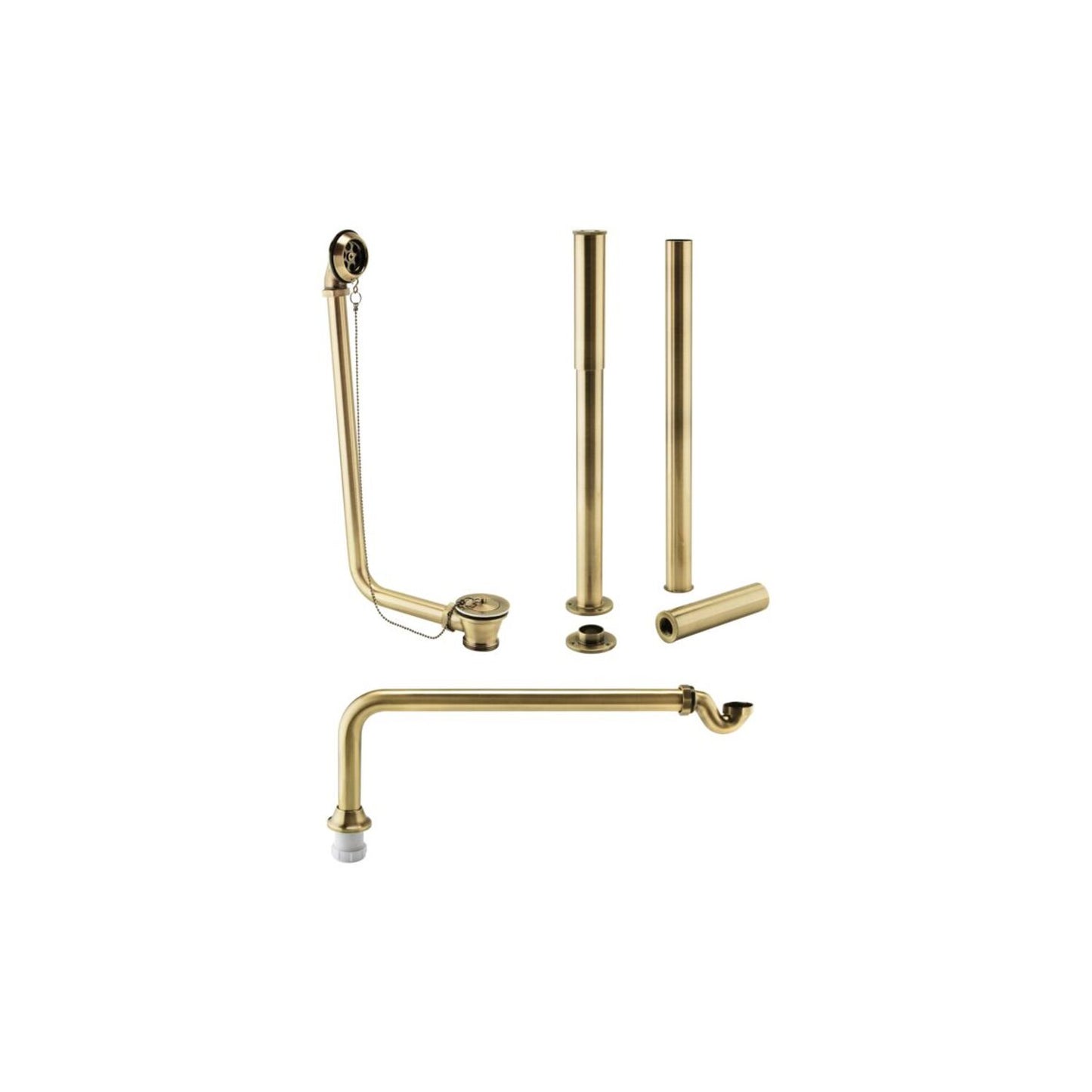Exposed Bath Plug & Chain Waste W/Pipe Shrouds