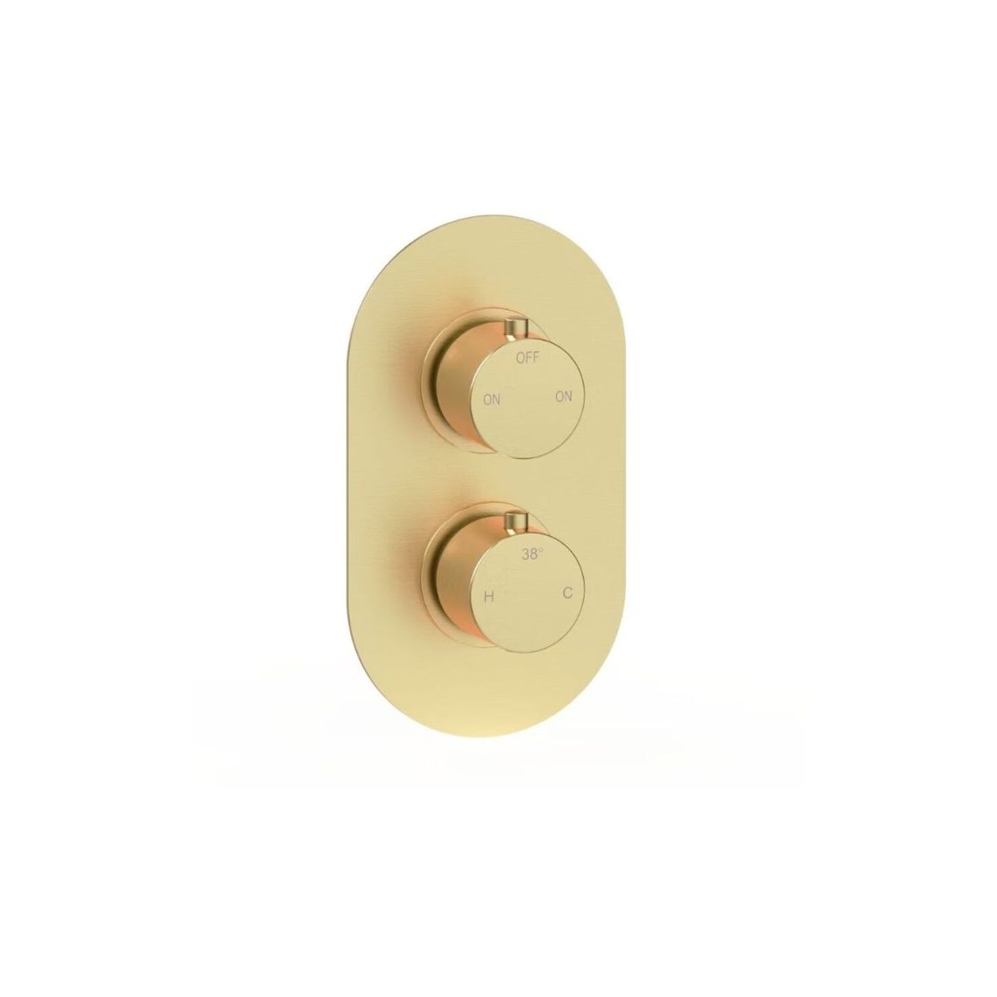 Brivana Thermostatic Two Outlet Twin Shower Valve