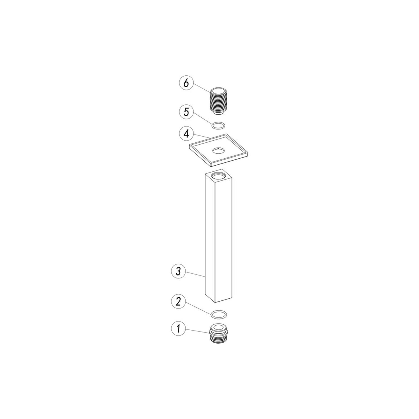 Delvyn Square Ceiling Arm