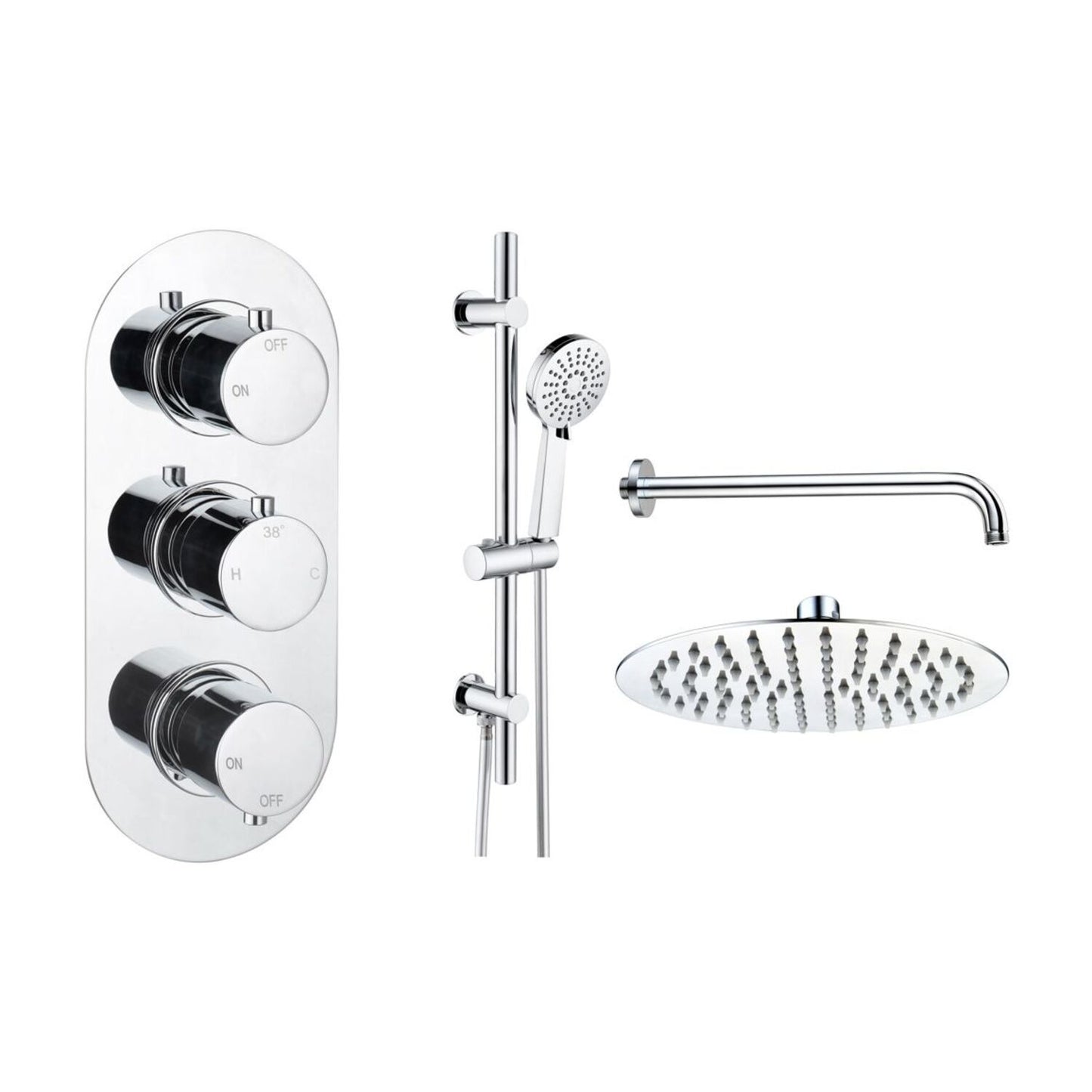 Brivana Round Shower Valve & Kit Pack 3