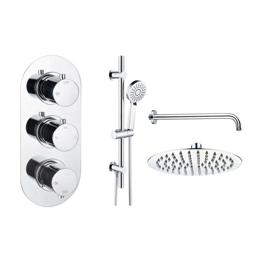 Brivana Round Shower Valve & Kit Pack 3