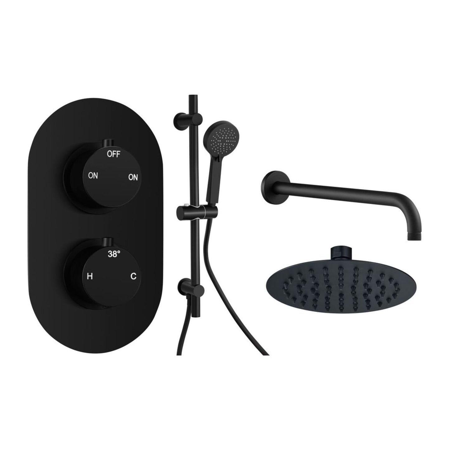 Brivana Round Shower Valve & Kit Pack 3