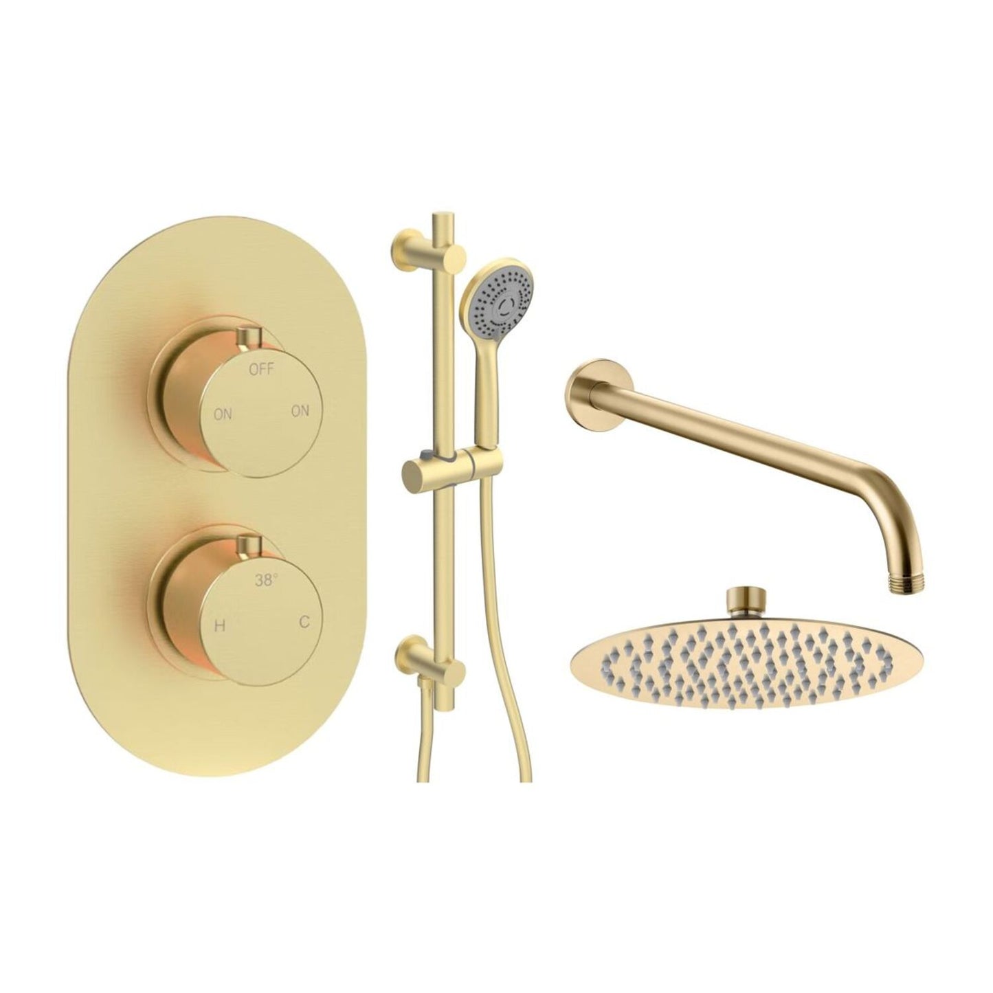 Brivana Round Shower Valve & Kit Pack 3
