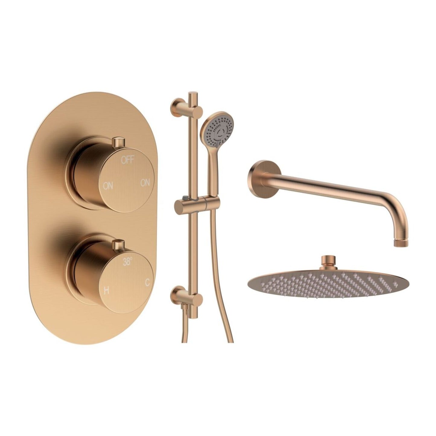 Brivana Round Shower Valve & Kit Pack 3