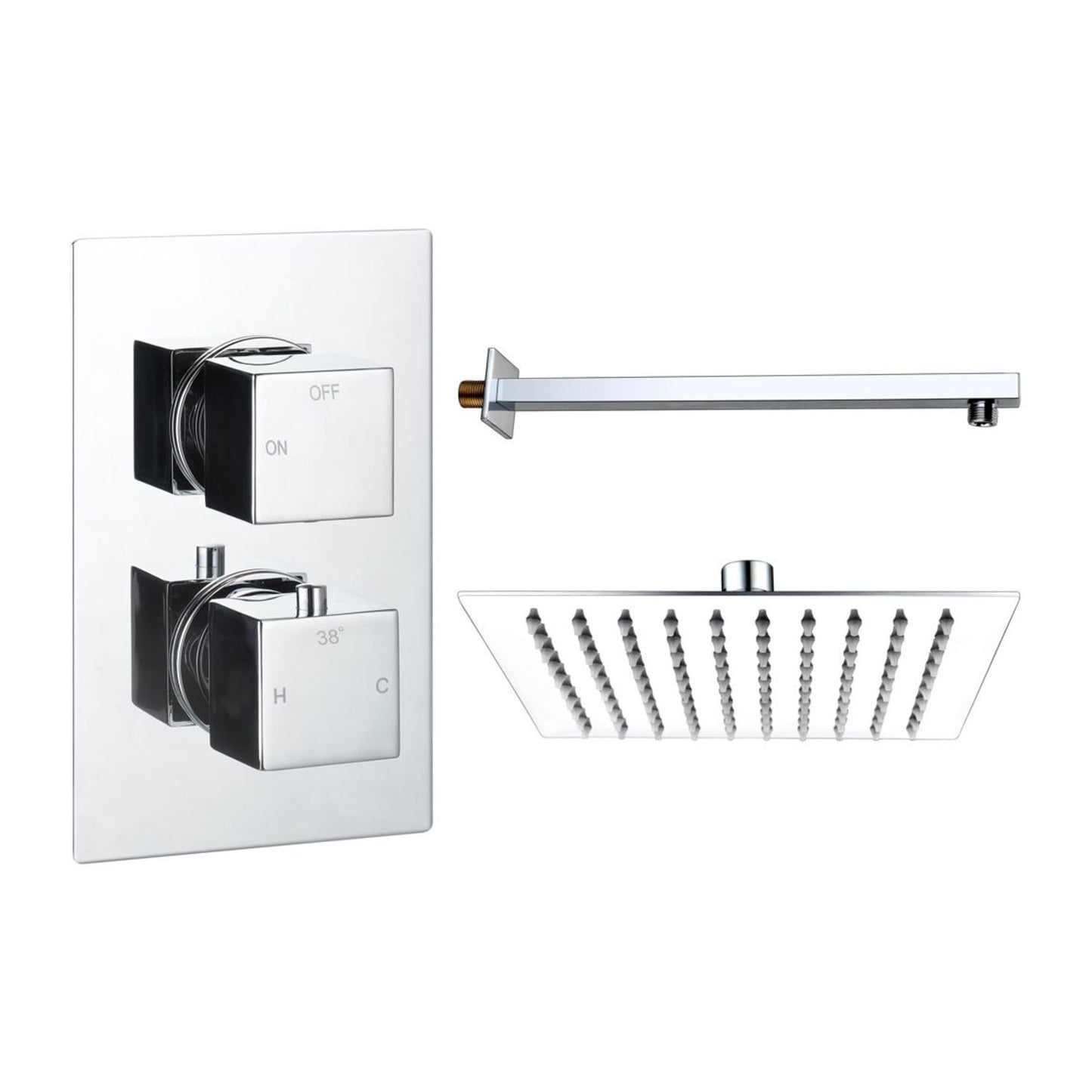 Delvyn Square Shower Valve & Kit Pack 1