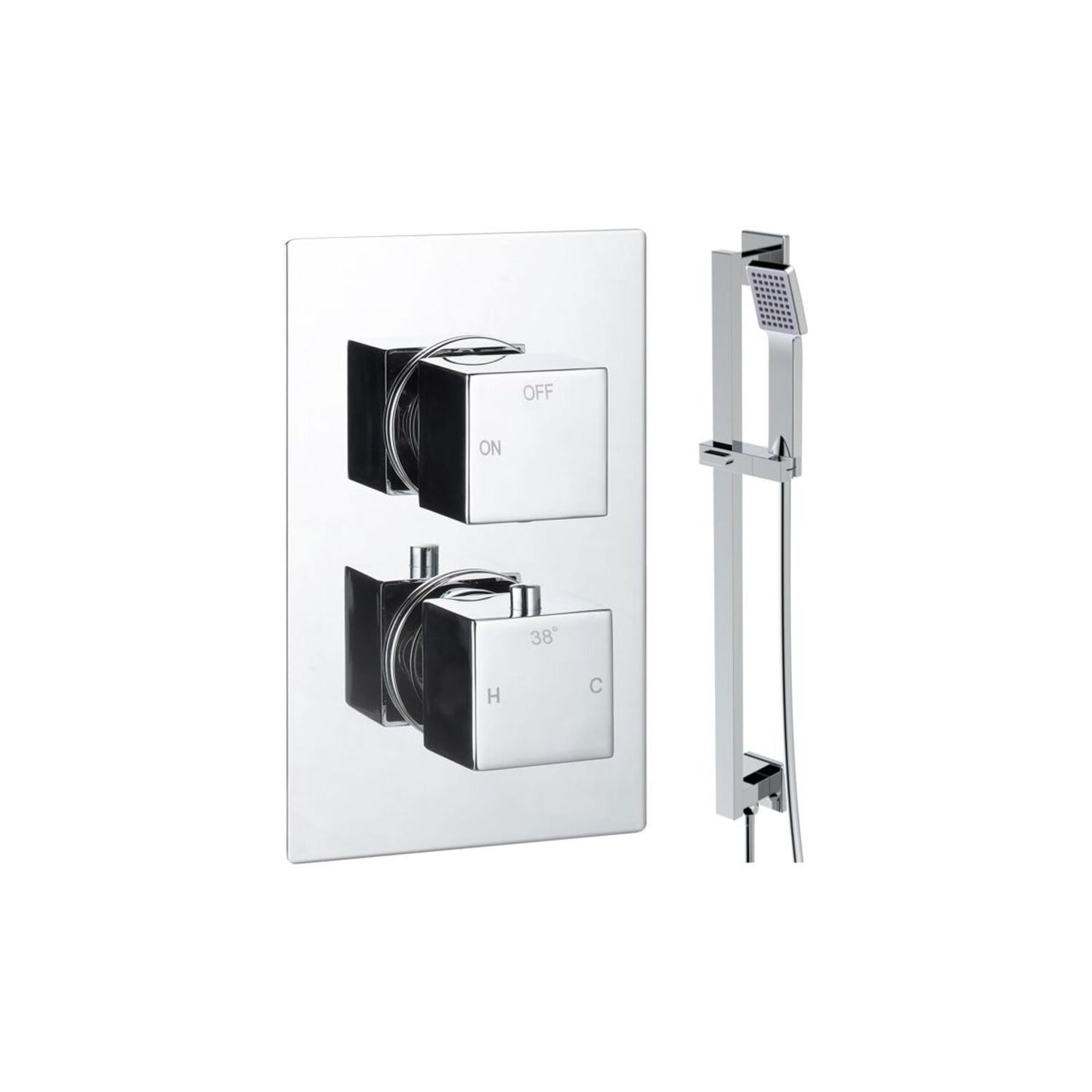 Delvyn Square Shower Valve & Kit Pack 2