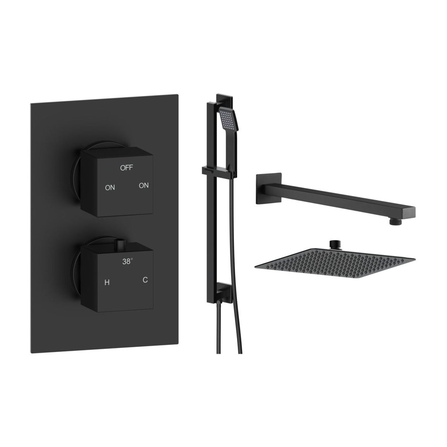 Delvyn Square Shower Valve & Kit Pack 3