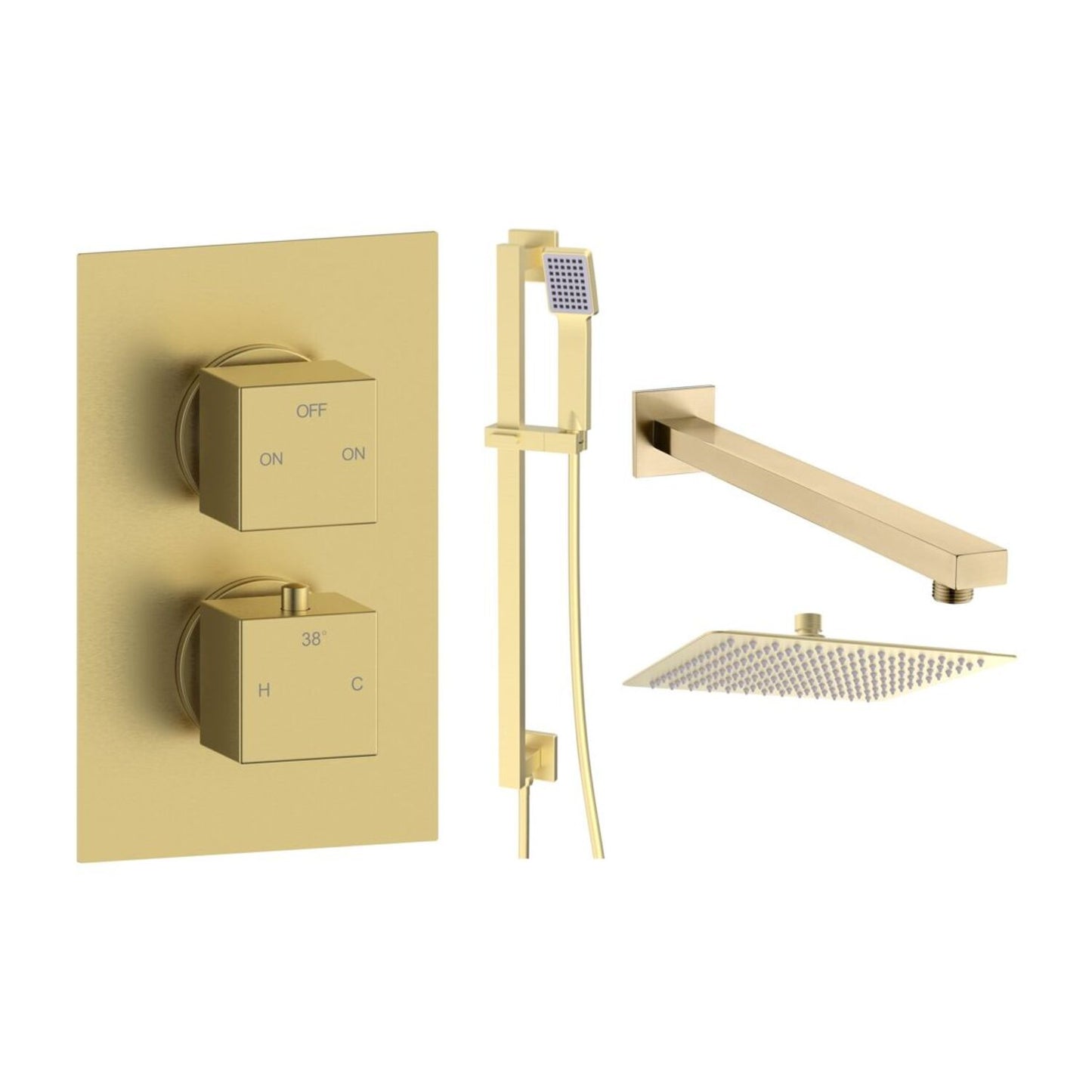 Delvyn Square Shower Valve & Kit Pack 3