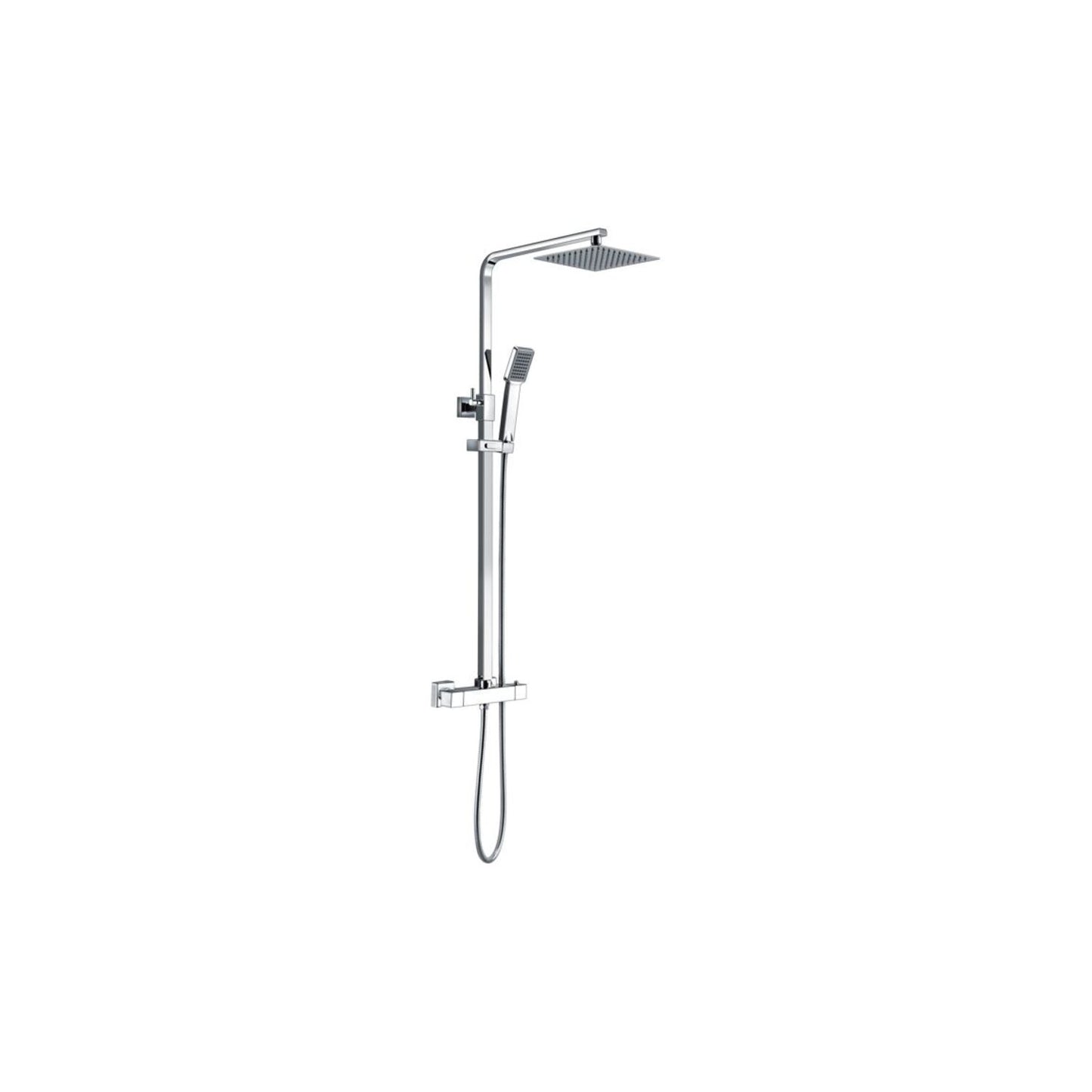 Square Thermostatic Bar Mixer W/Riser Kit