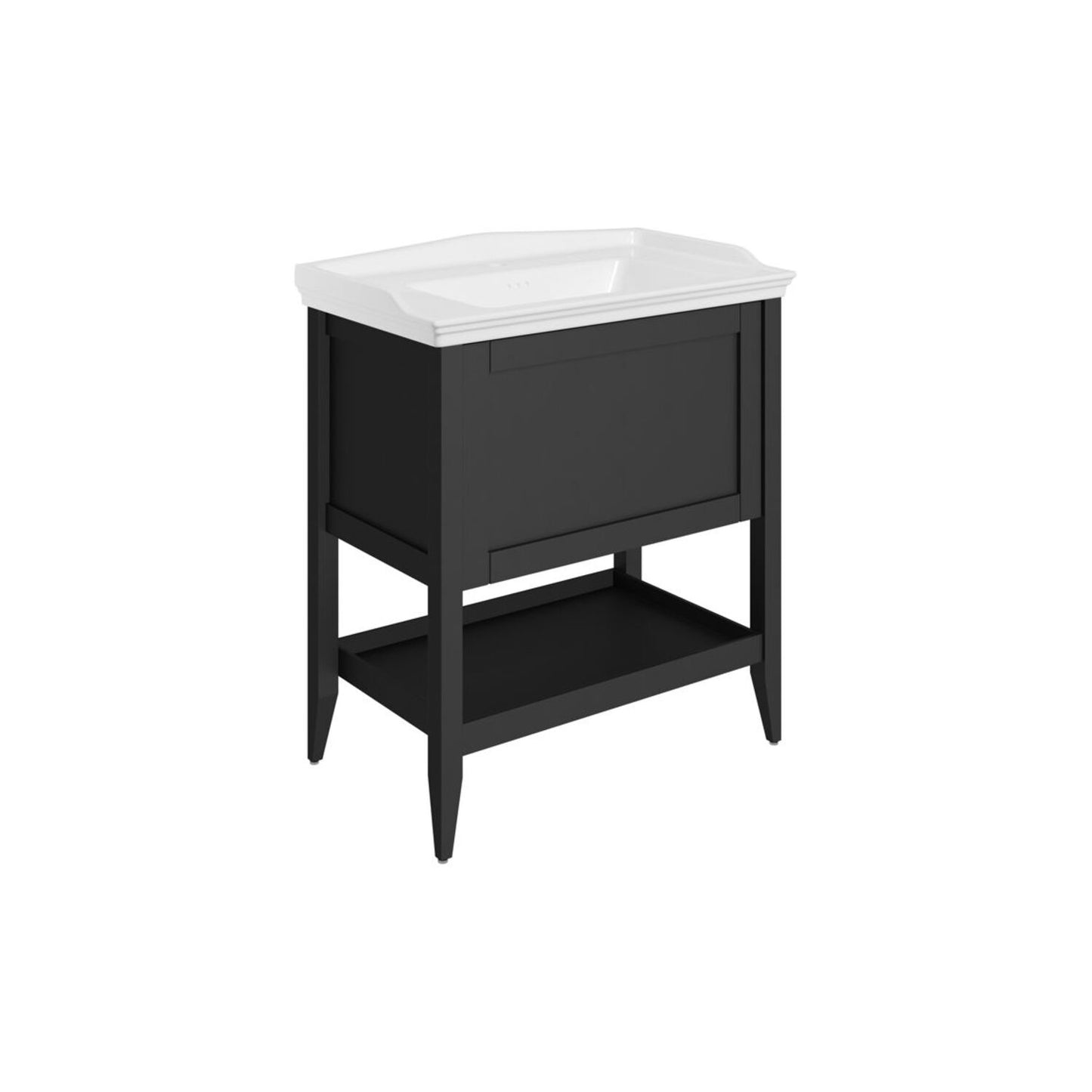 Dana 800mm Floor Standing 1 Drawer Basin Unit w/Basin - Matt Anthracite