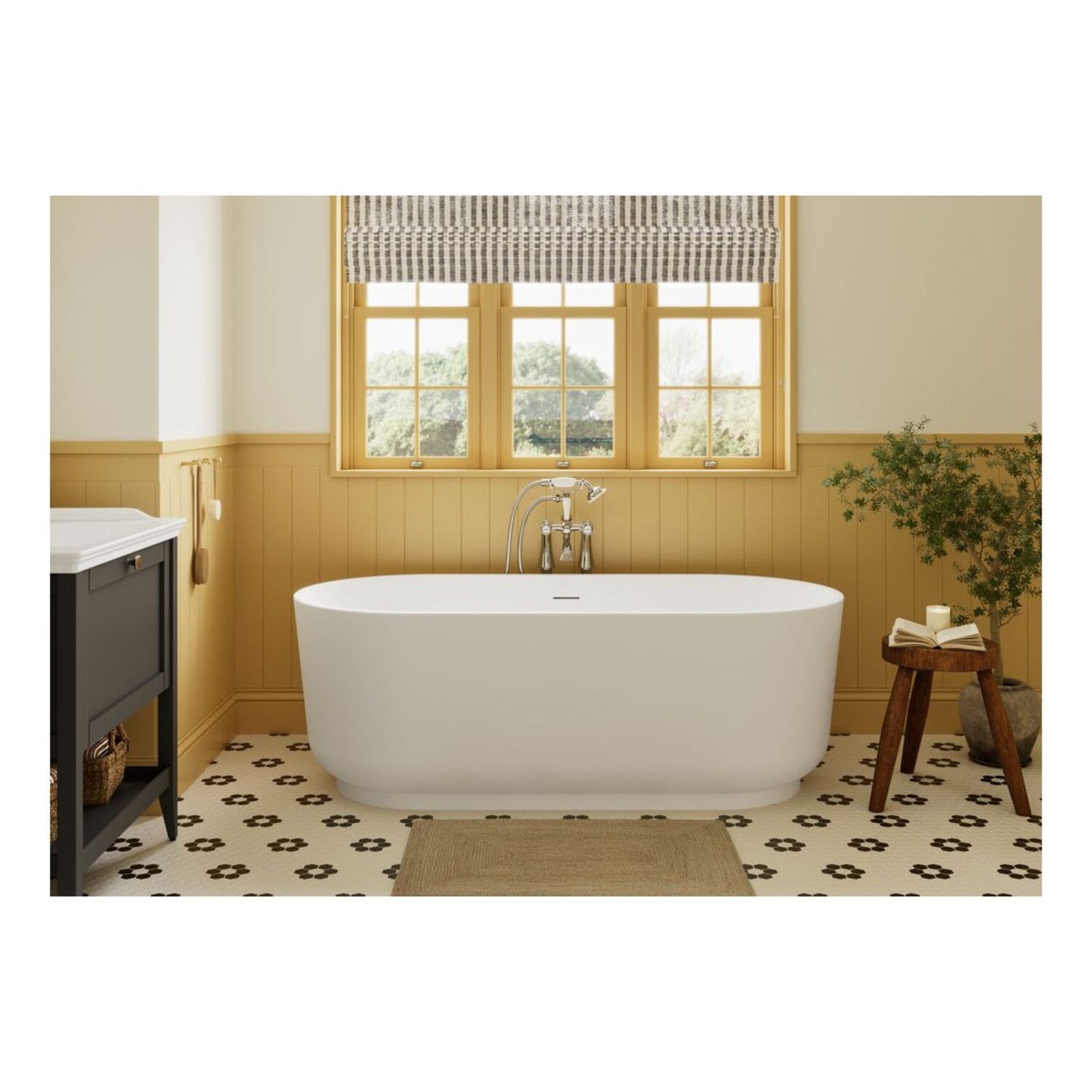 Dana 800mm Floor Standing 1 Drawer Basin Unit w/Basin - Matt Anthracite