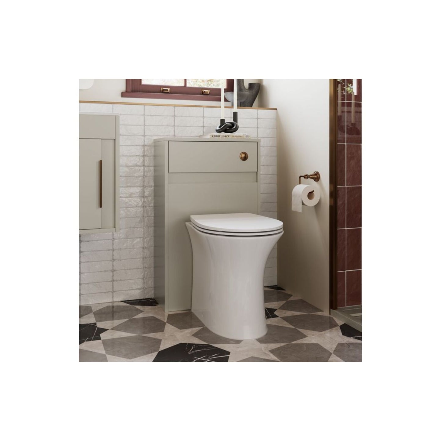 Kavena 510mm Wall Hung Unit Inc. Basin - Matt Latte