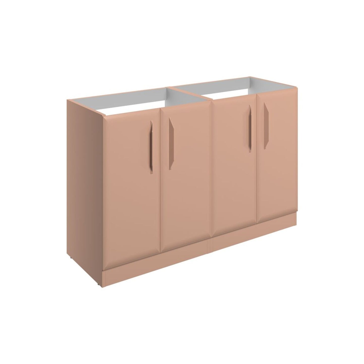 Mikoy 1180mm Floor Standing 4 Door Basin Unit (No Top) - Matt Apricot