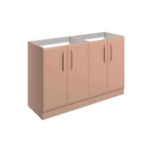 Mikoy 1180mm Floor Standing 4 Door Basin Unit (No Top) - Matt Apricot