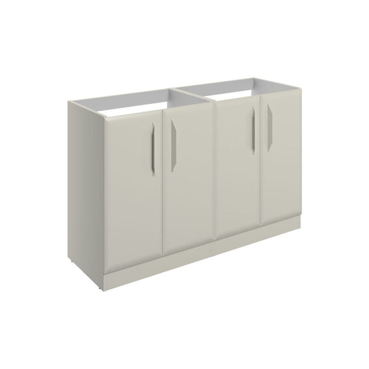 Mikoy 1180mm Floor Standing 4 Door Basin Unit (No Top) - Matt Latte