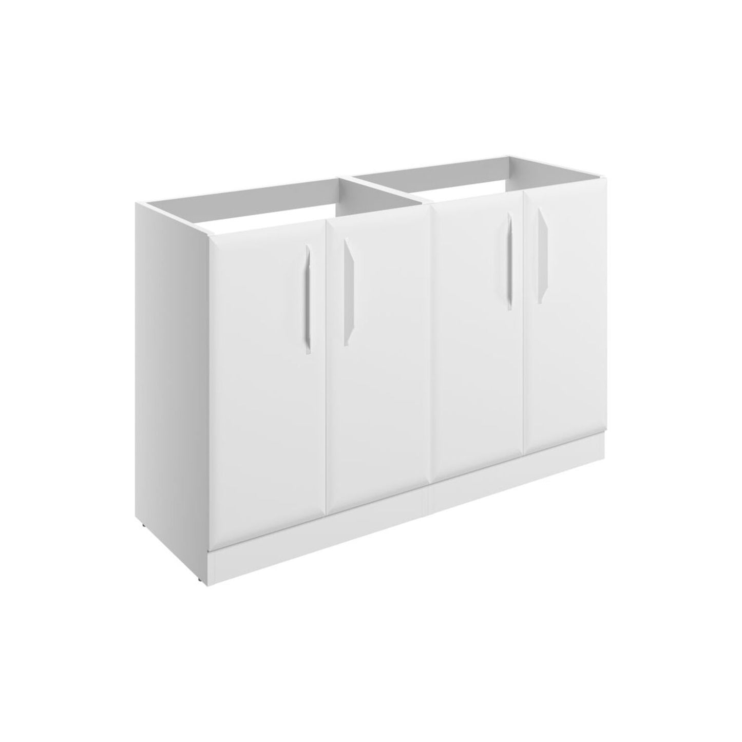Mikoy 1180mm Floor Standing 4 Door Basin Unit (No Top) - Matt White