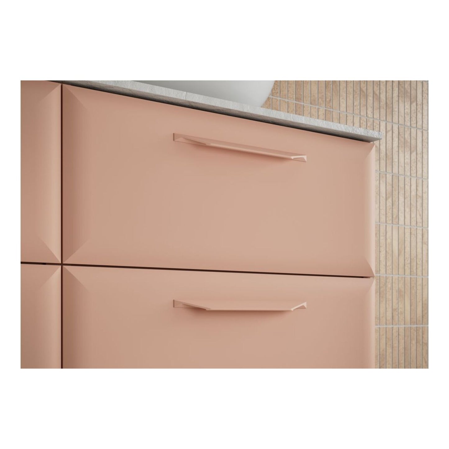 Mikoy 1210mm Floor Standing 4 Door Basin Unit w/2 Tap Hole Basin - Matt Apricot