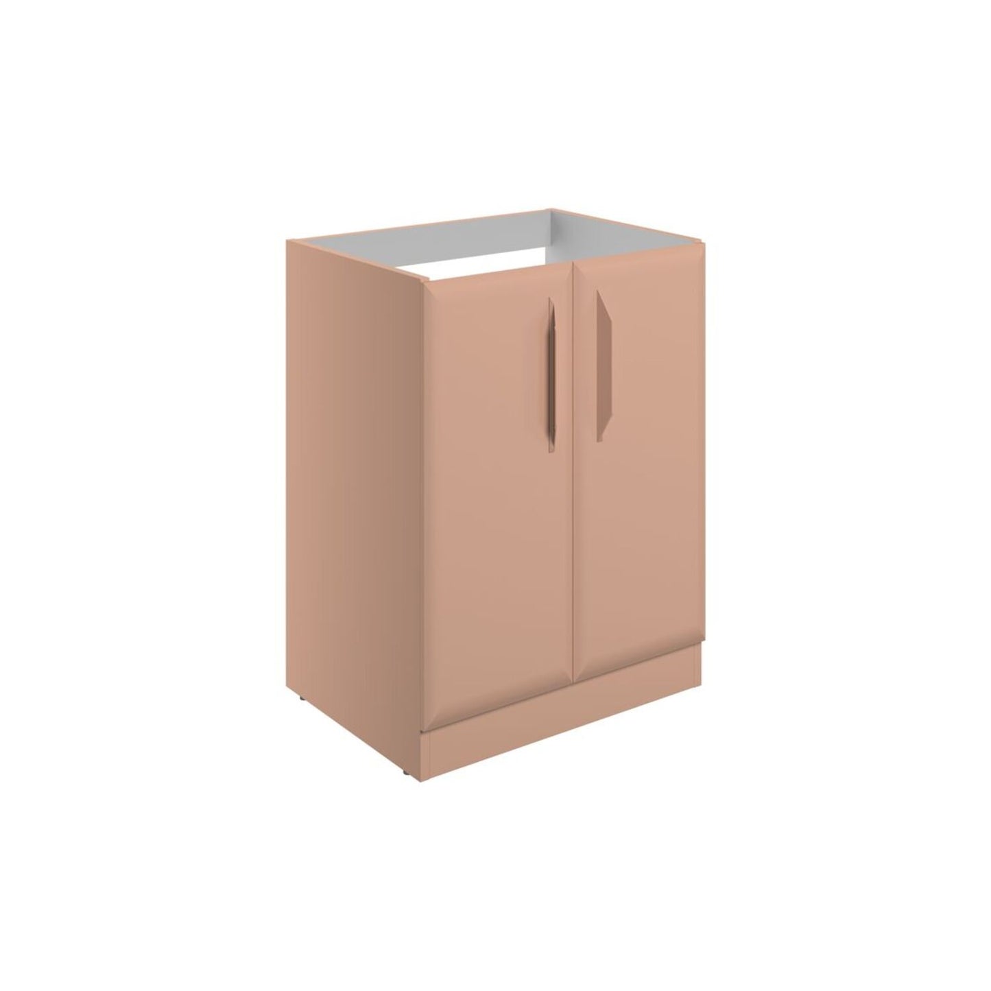 Mikoy 600mm Floor Standing 2 Door Basin Unit (No Top) - Matt Apricot