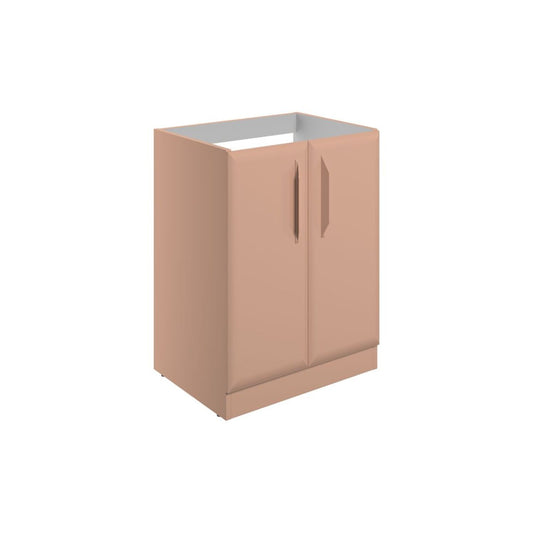 Mikoy 600mm Floor Standing 2 Door Basin Unit (No Top) - Matt Apricot