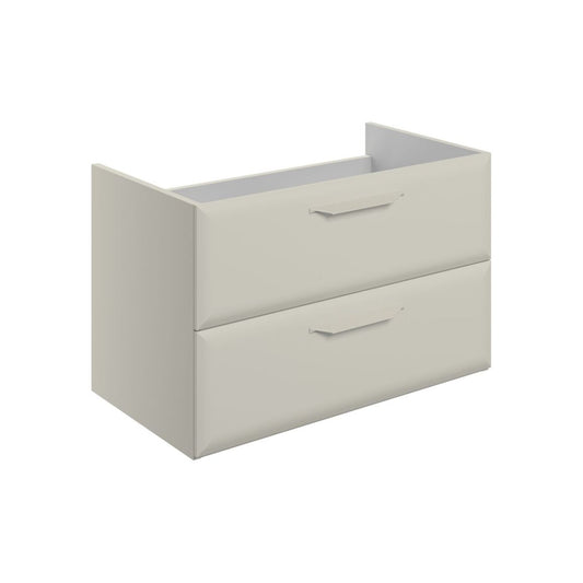 Mikoy 795mm Wall Hung 2 Drawer Basin Unit (No Top) - Matt Latte