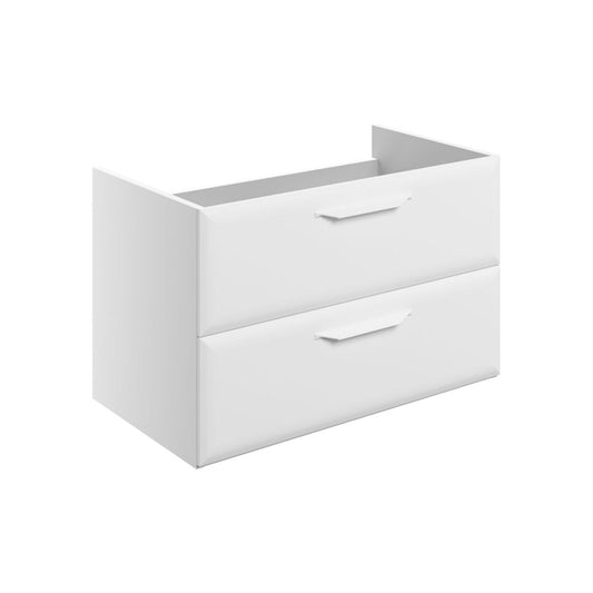 Mikoy 795mm Wall Hung 2 Drawer Basin Unit (No Top) - Matt White