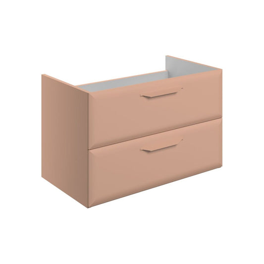 Mikoy 795mm Wall Hung 2 Drawer Basin Unit (No Top) - Matt Apricot