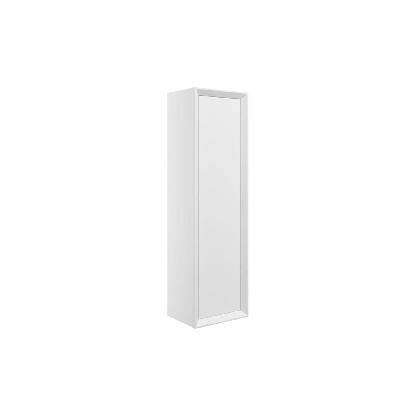 Seluna 345mm Wall Hung 1 Door Tall Unit - Matt White