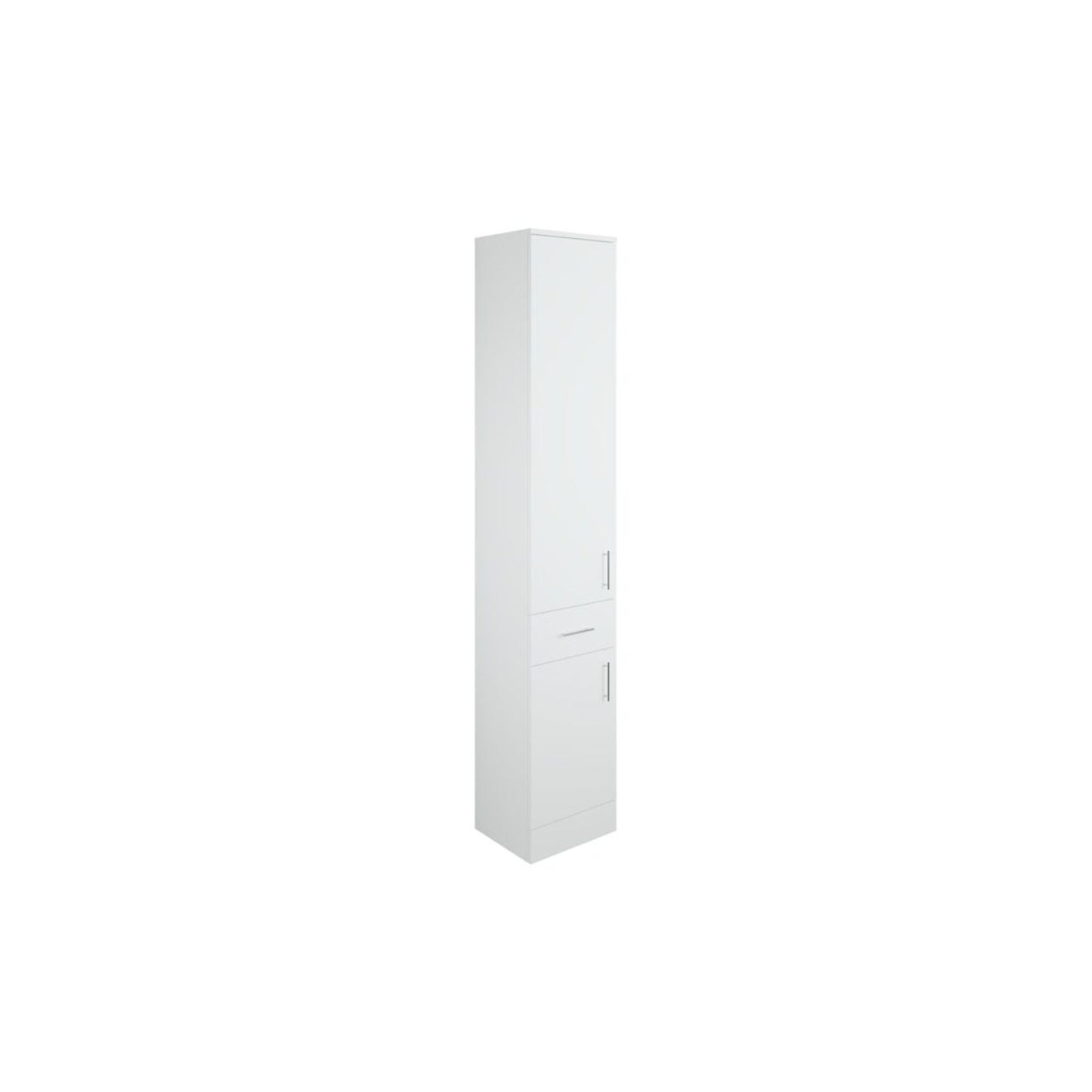 Yuna 350mm 2 Door 1 Drawer Tall Unit - White Gloss