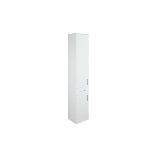 Yuna 350mm 2 Door 1 Drawer Tall Unit - White Gloss