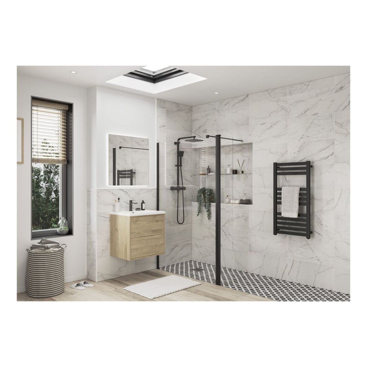 Nuvata Optional Rotatable Wetroom Panel (Full Hinge)