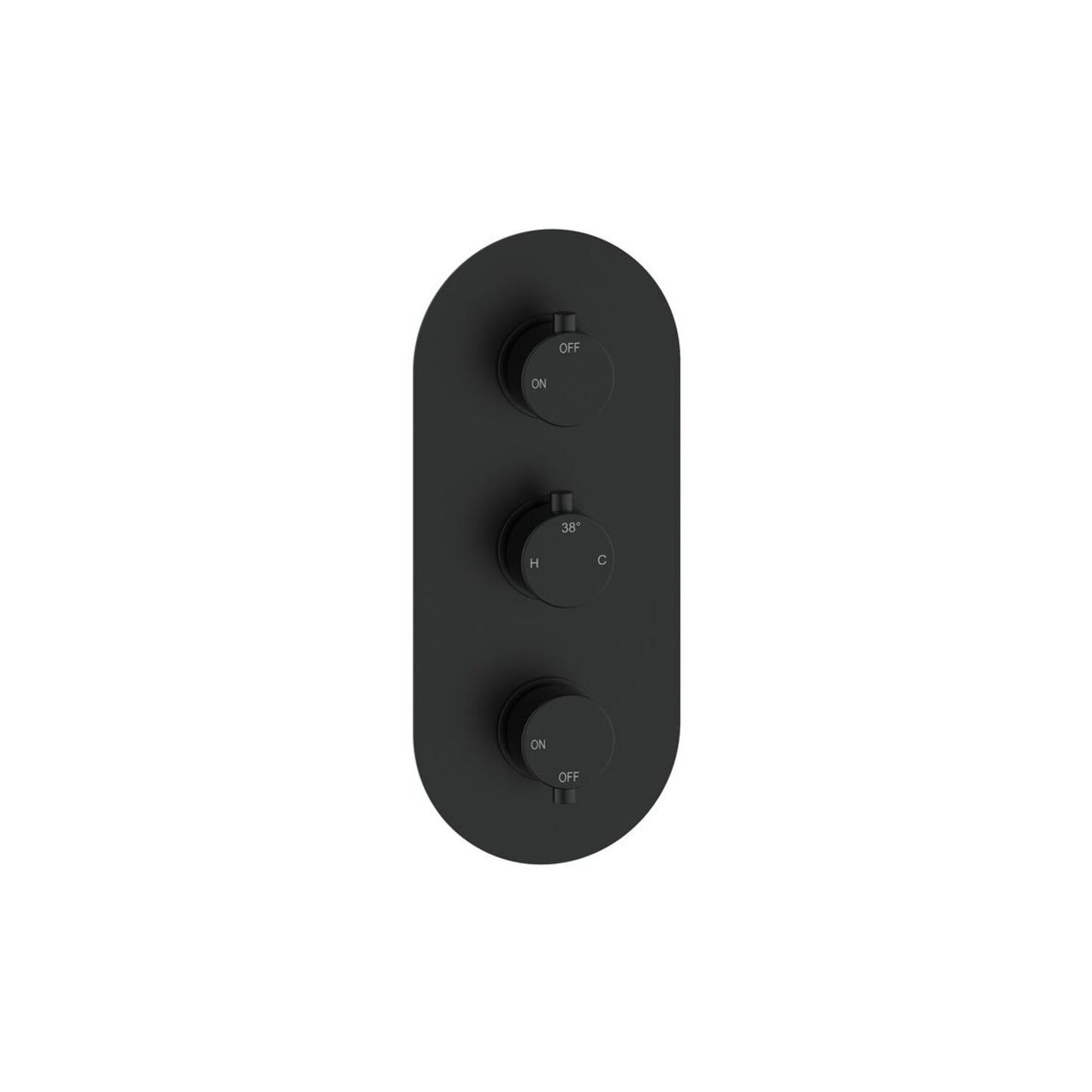 Brivana Thermostatic Two Outlet Triple Shower Valve