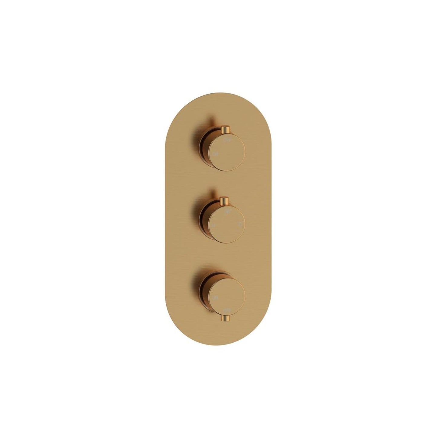Brivana Thermostatic Two Outlet Triple Shower Valve