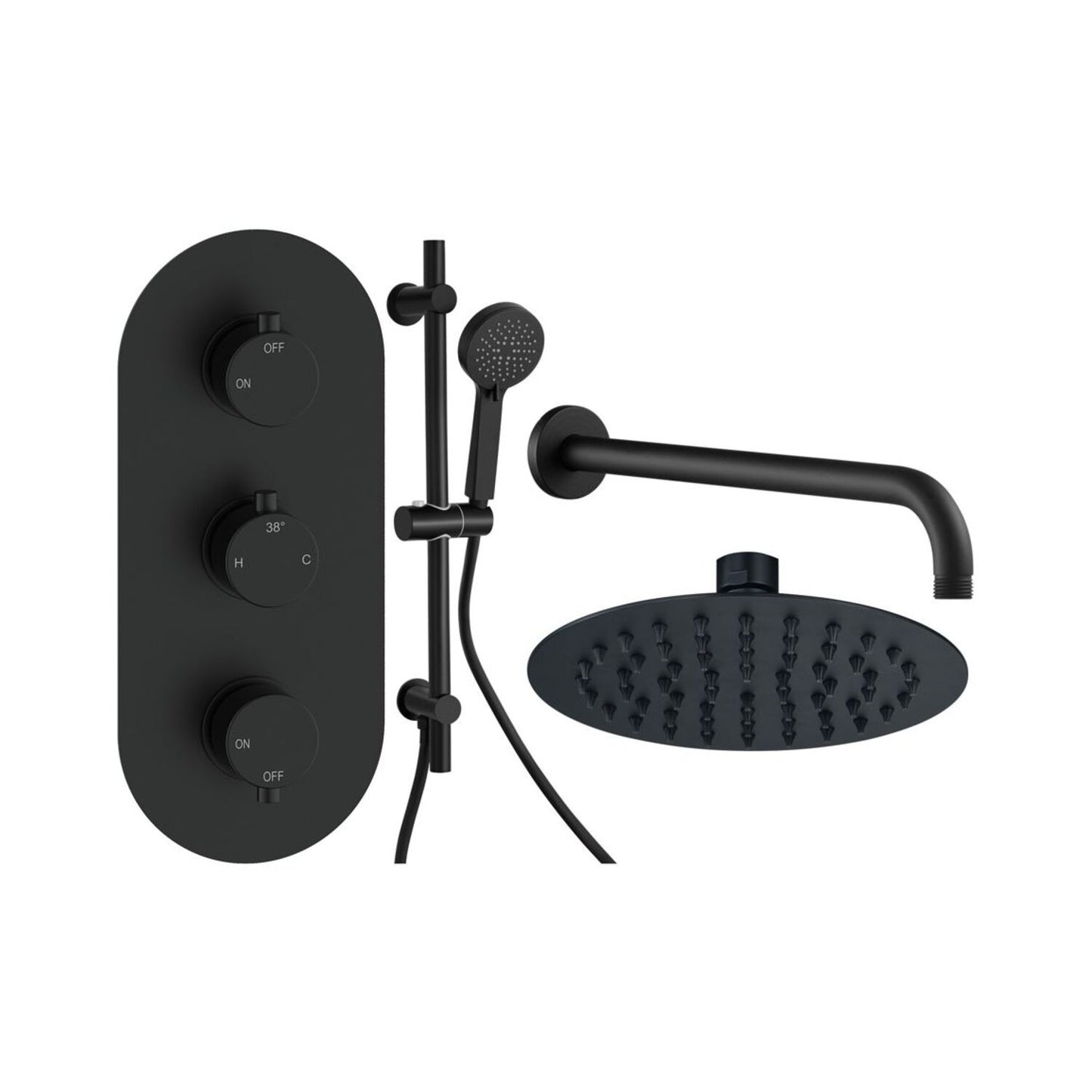 Brivana Round Shower Valve & Kit Pack 3