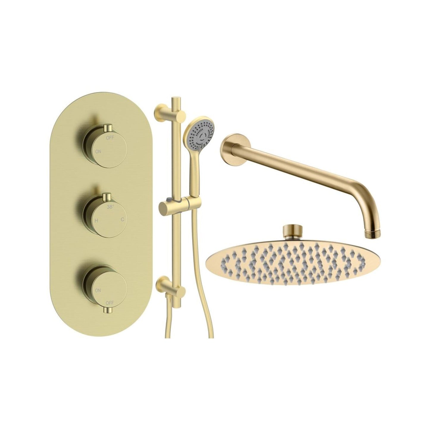 Brivana Round Shower Valve & Kit Pack 3